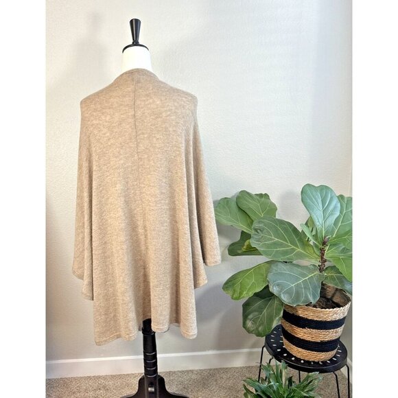 Claudia Nichole Alashan Cashmere Merino Wool Beige Open Cardigan One-Size - Picture 5 of 11